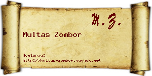 Multas Zombor névjegykártya